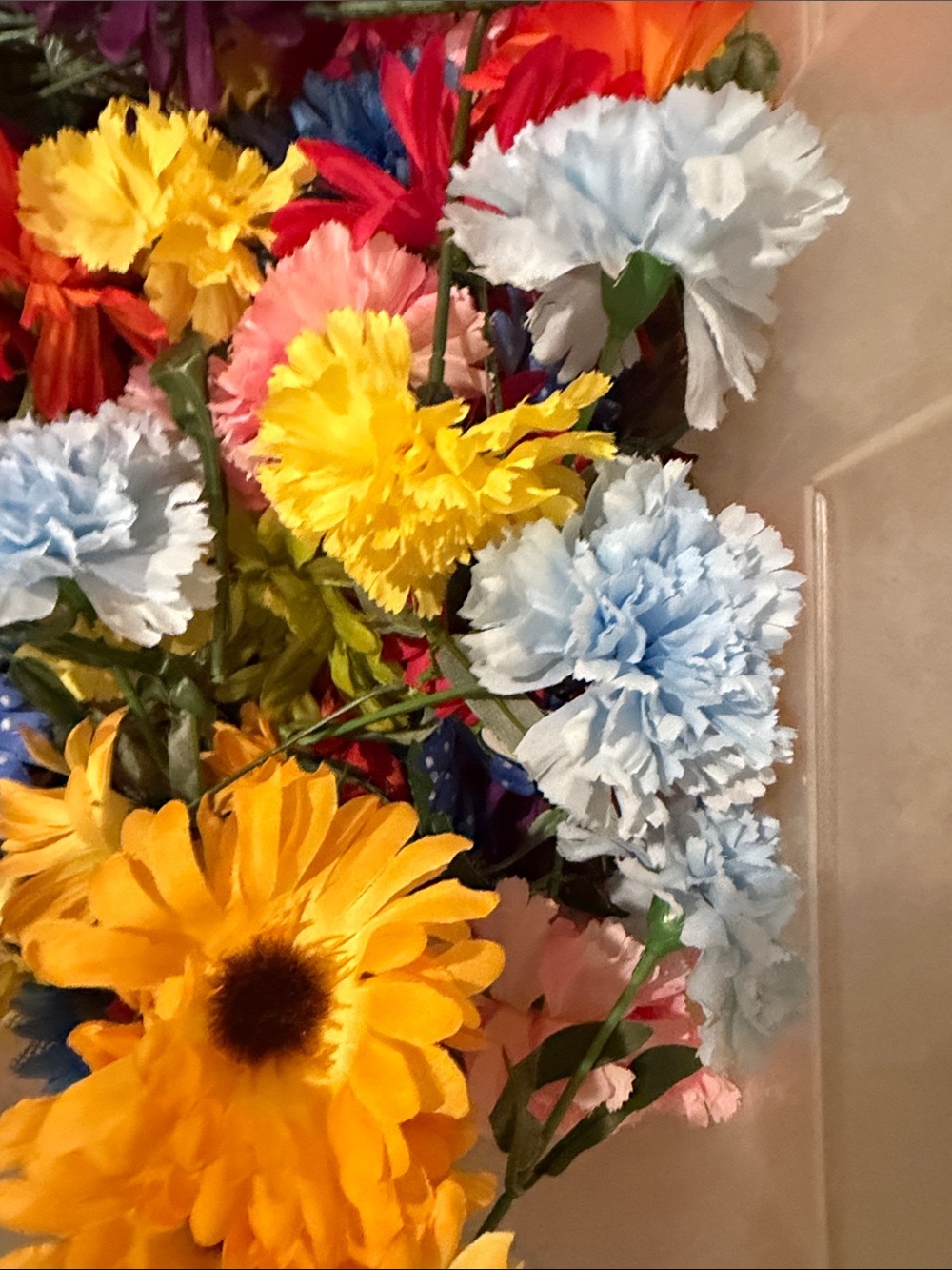 Mixed Artificial Flower Bouquet Assortment - Bright Multi (35) - Picture 3 of 3